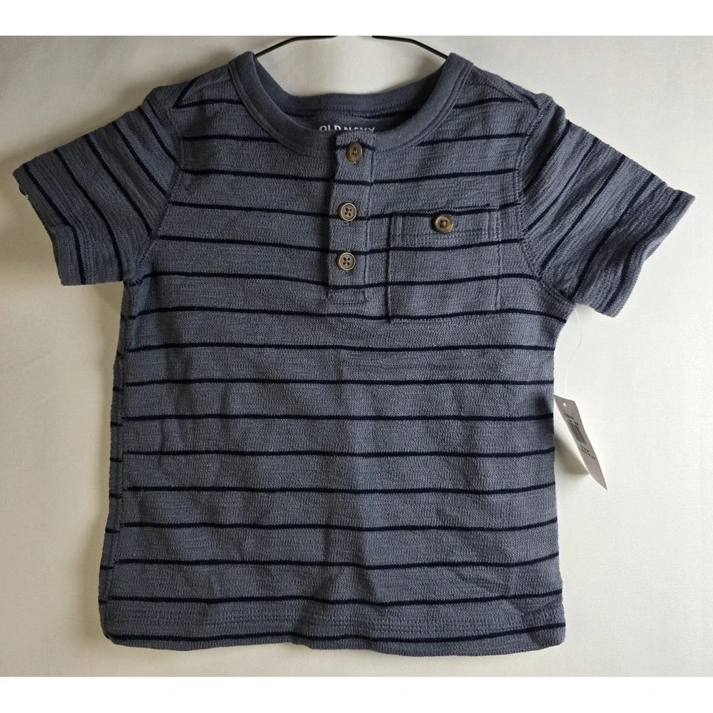Old Navy T Shirt Boy 18-24m Bray/Blue Short Sleeve Soft Old Navy